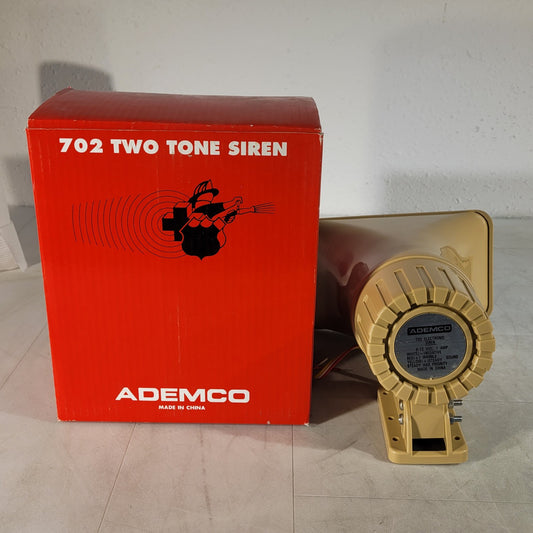 Ademco 702 Two Tone Electronic Siren 5" × 8" Tan Speaker Siren
