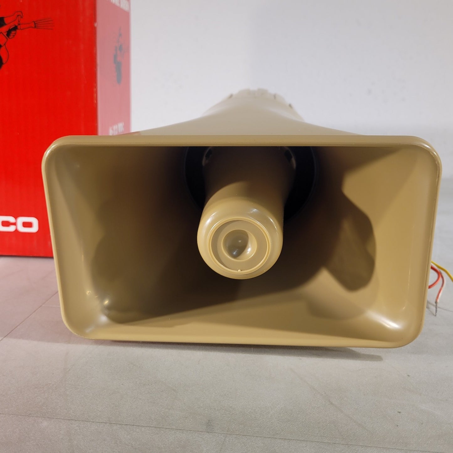 Ademco 702 Two Tone Electronic Siren 5" × 8" Tan Speaker Siren