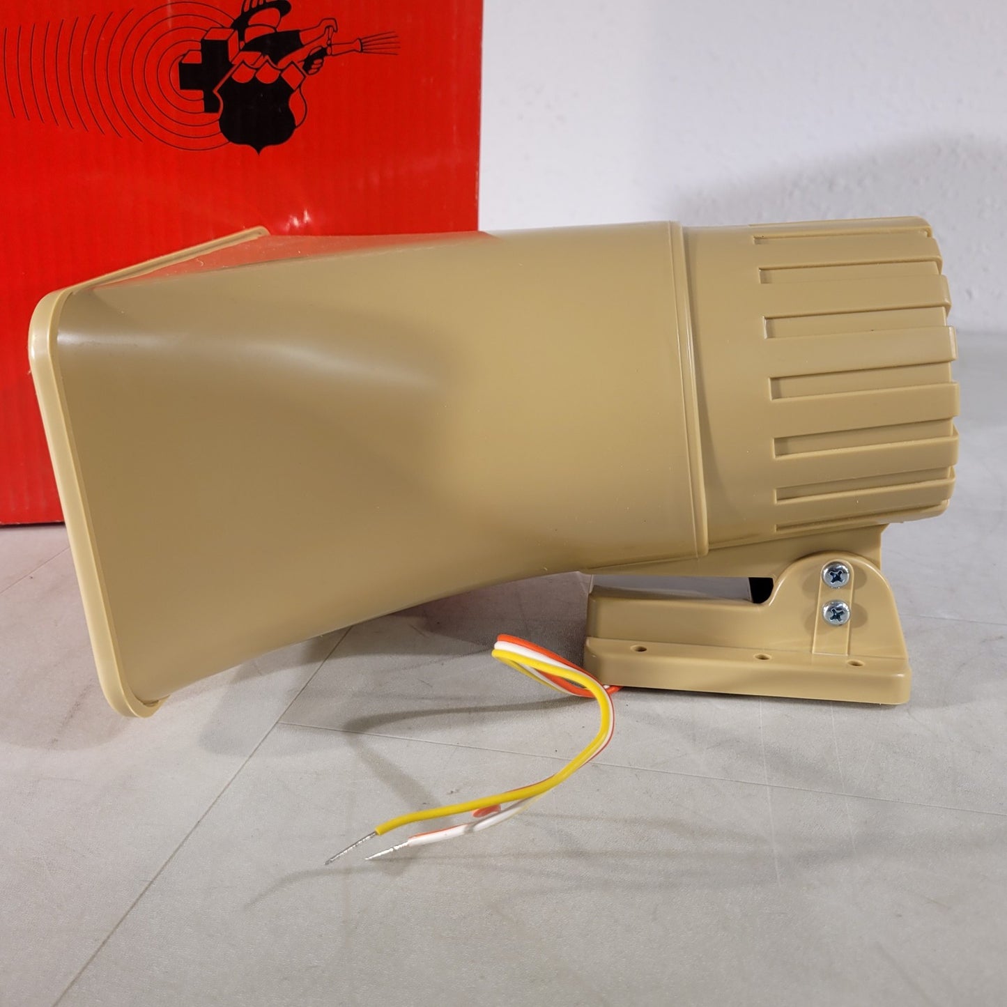 Ademco 702 Two Tone Electronic Siren 5" × 8" Tan Speaker Siren