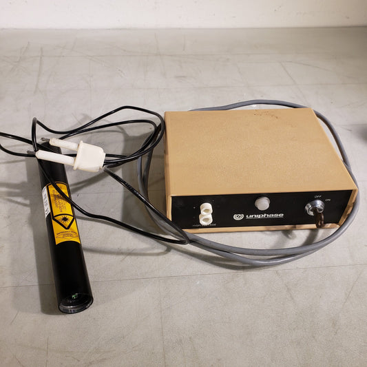 Uniphase 1101P Laser 633nm 4mW w/ Power Supply 1201-1 115V 0.12A