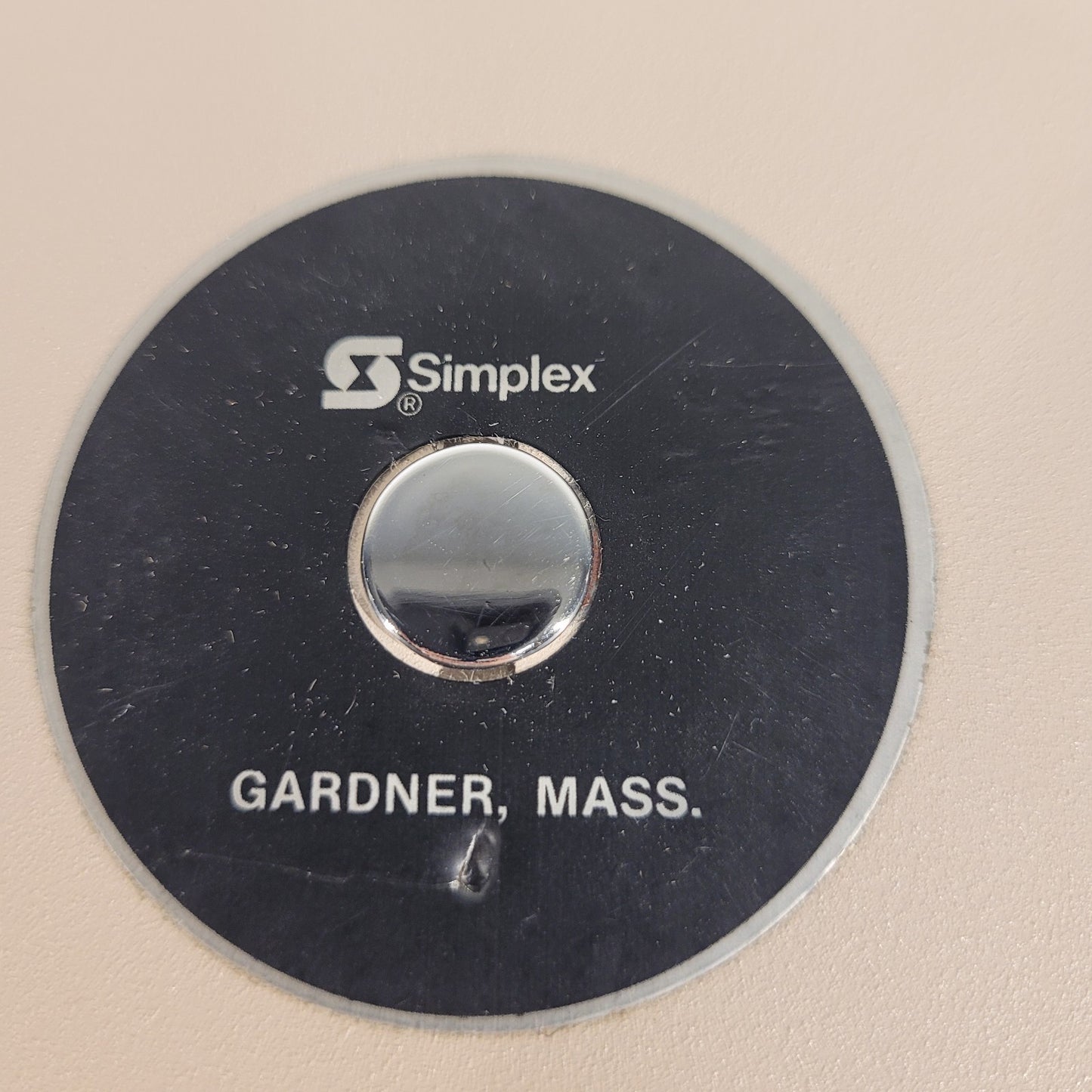 Vintage Simplex 10" Fire Gong Bell Alarm Tan