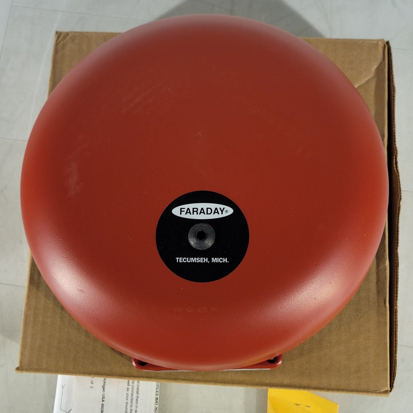 Vintage Faraday 4771B-10-14-24-DC 10" Red Fire Alarm Bell
