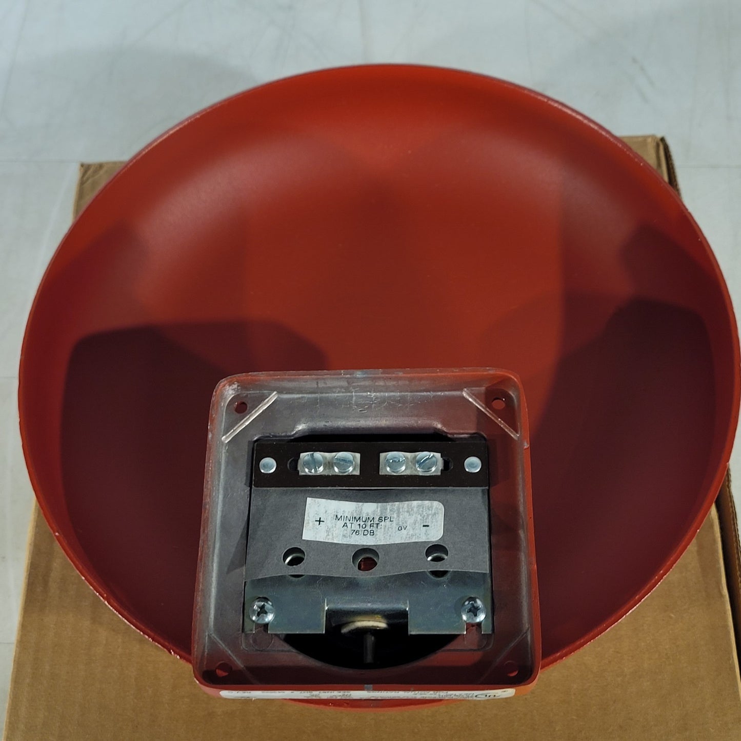 Vintage Faraday 4771B-10-14-24-DC 10" Red Fire Alarm Bell