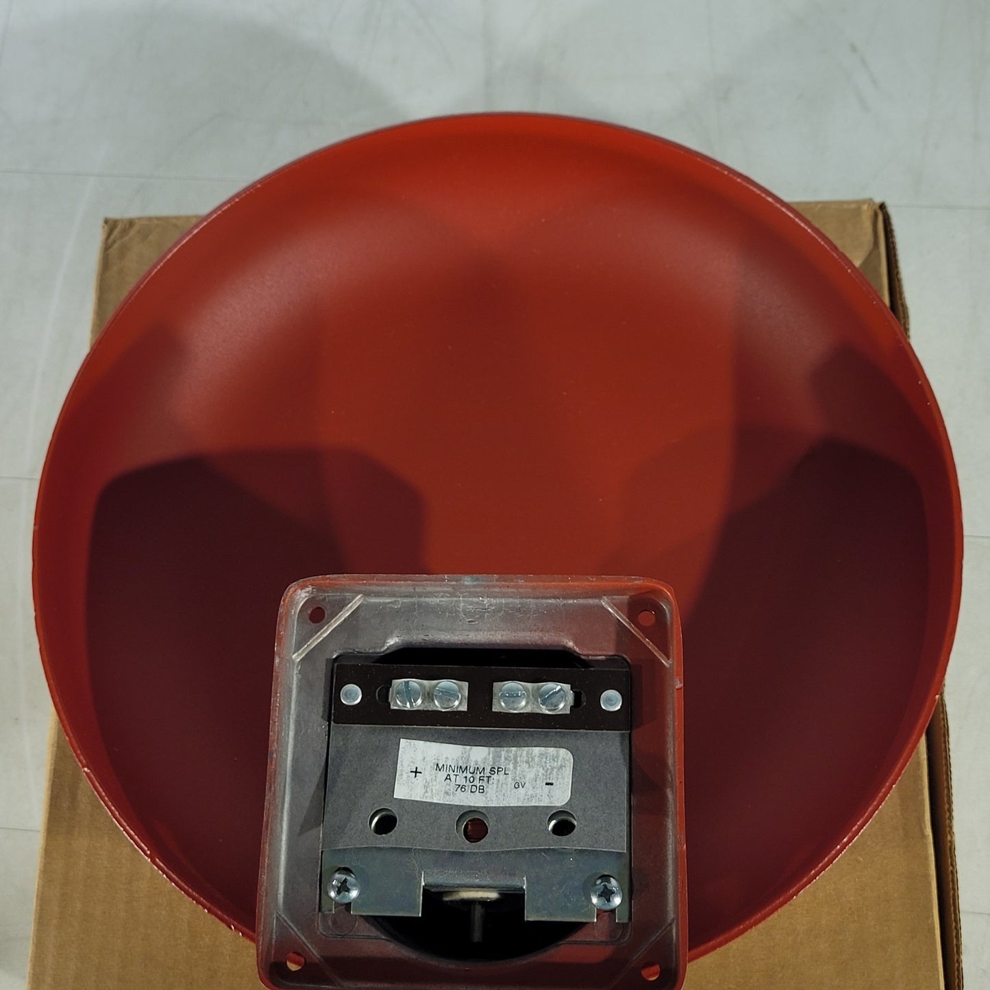 Vintage Faraday 4771B-10-14-24-DC 10" Red Fire Alarm Bell