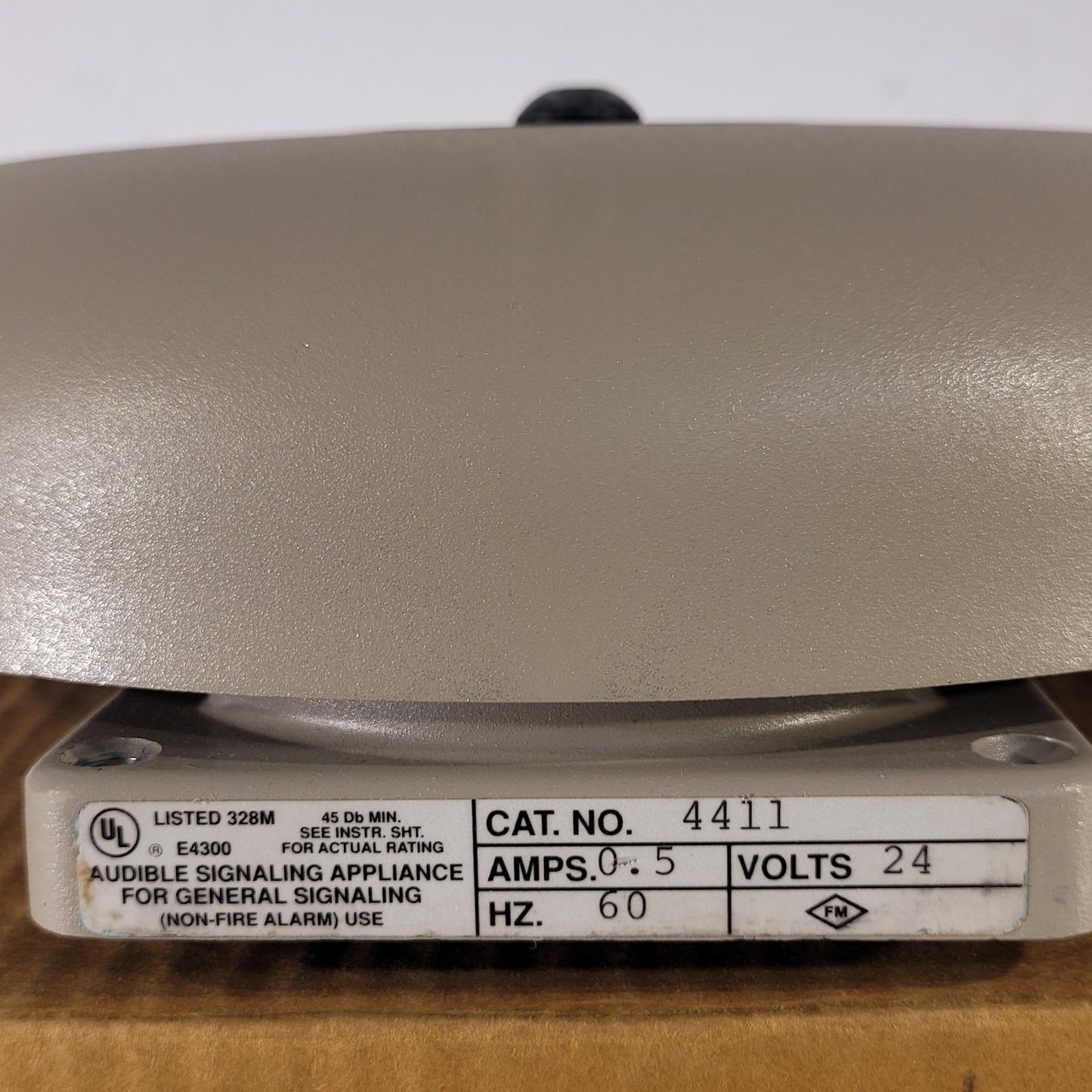 Vintage FOS Faraday 4411B-10-15-24-60 10" Grey Audible Signaling Bell