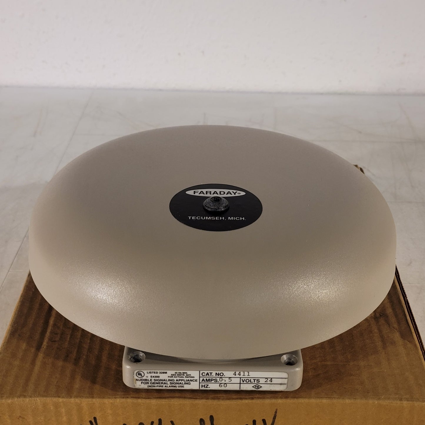 Vintage FOS Faraday 4411B-10-15-24-60 10" Grey Audible Signaling Bell