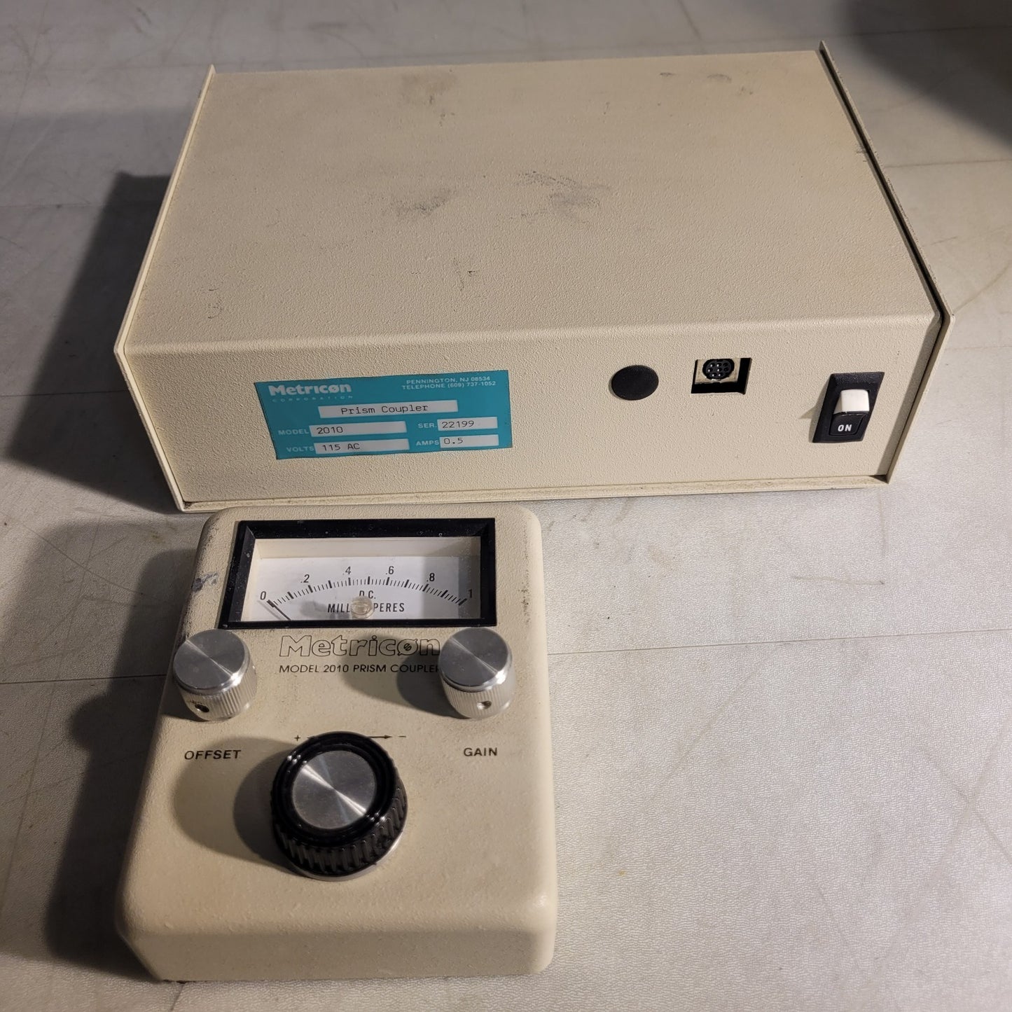 Metricon Prism Coupler 2010 Controllers Milliamperes Gauge Optic Motor Drivers