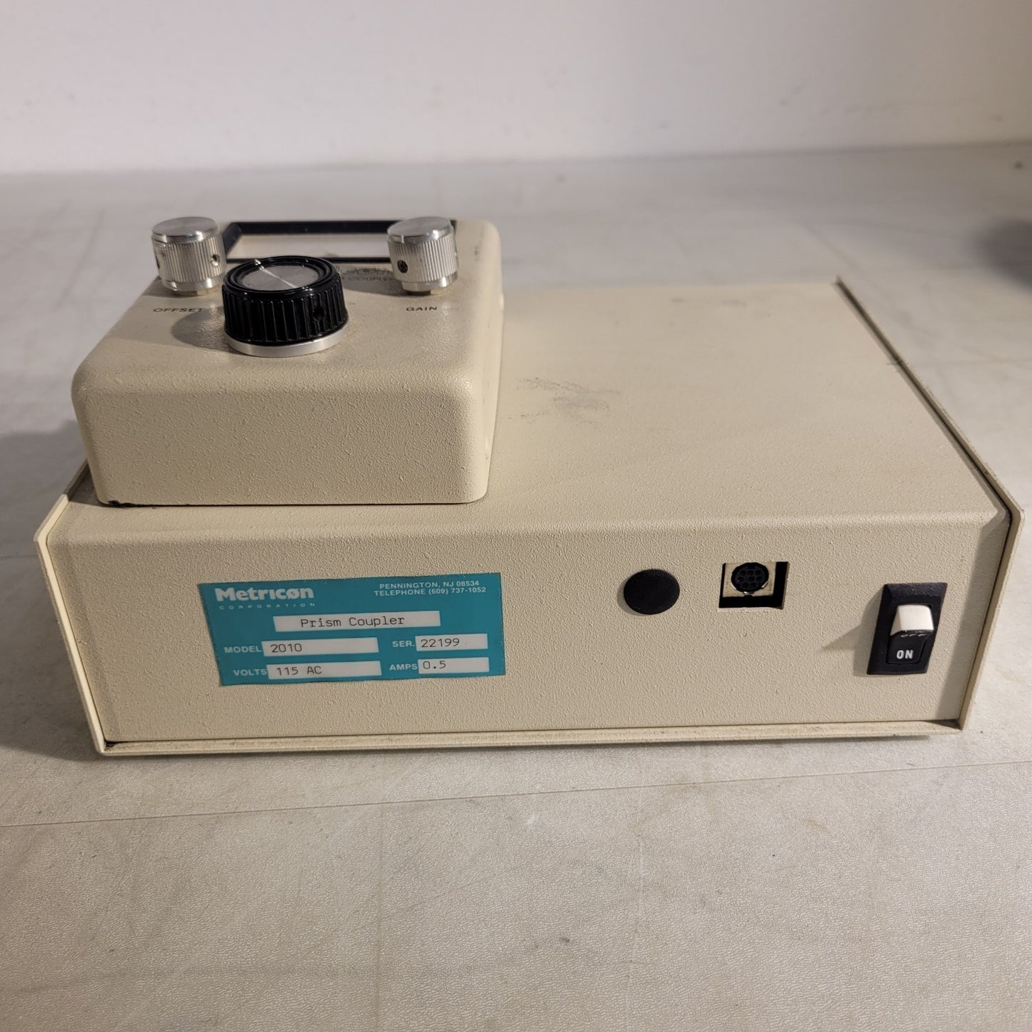 Metricon Prism Coupler 2010 Controllers Milliamperes Gauge Optic Motor Drivers