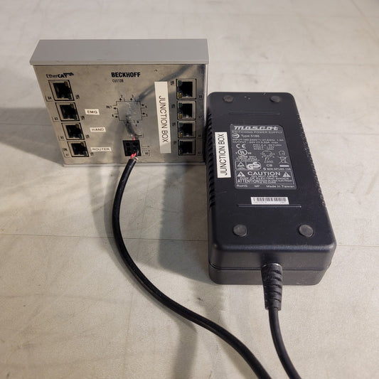 Beckhoff CU1128 8-port Ethercat Hub Ethernet Powered Junction Box w Power Supply