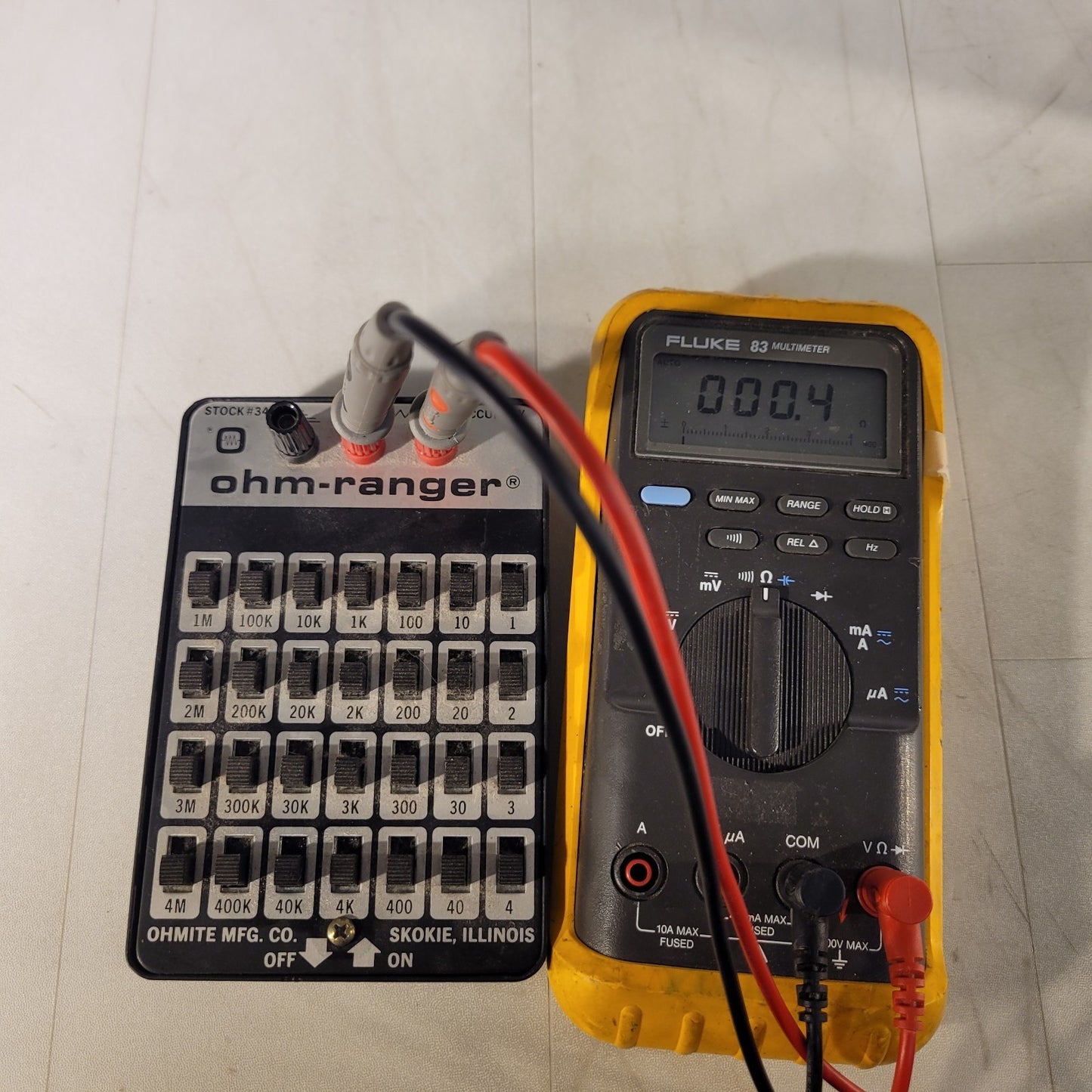Ohmite Ohm-Ranger Decade Type Resistor 3420 range 1 Ohm - 4 MOhms Tested