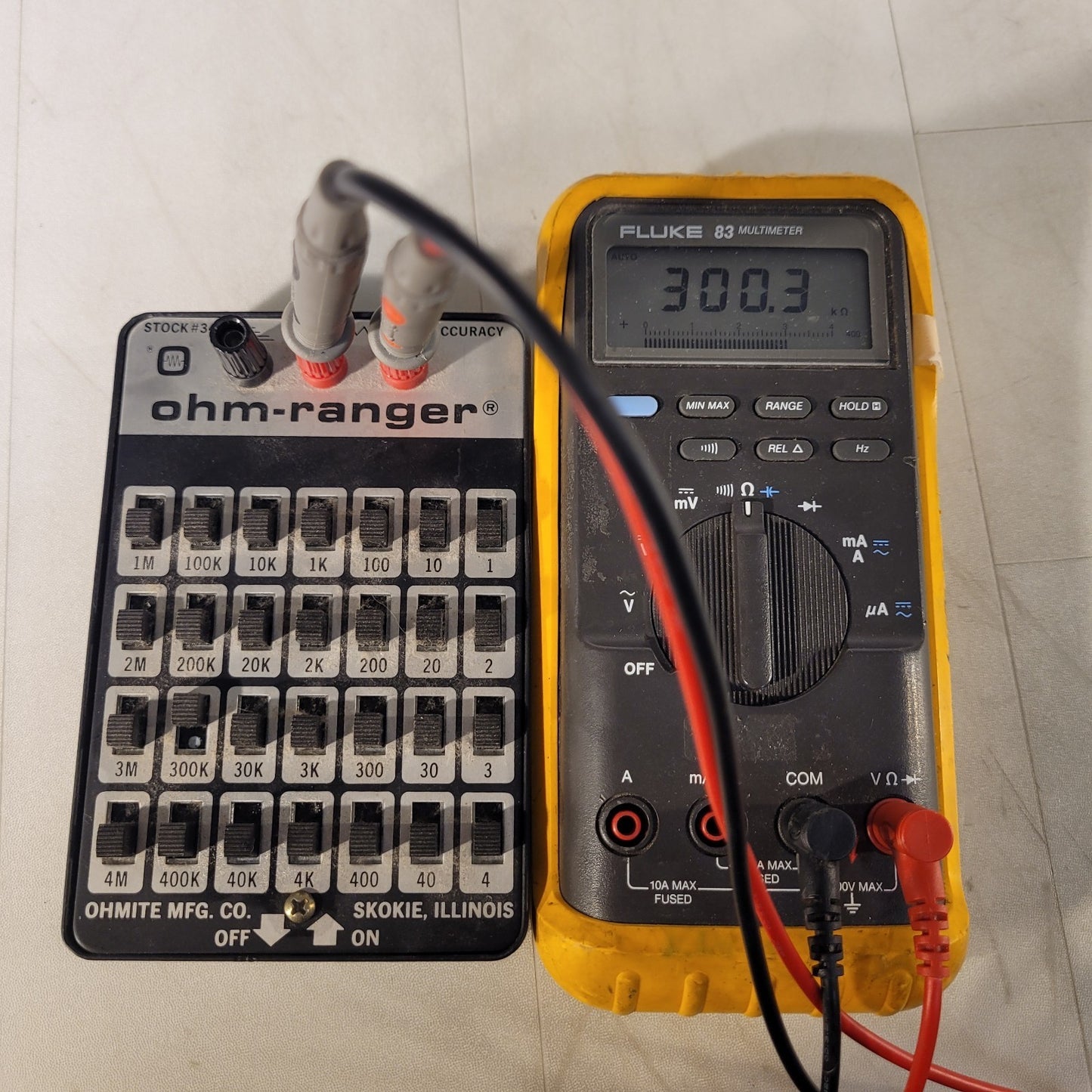 Ohmite Ohm-Ranger Decade Type Resistor 3420 range 1 Ohm - 4 MOhms Tested