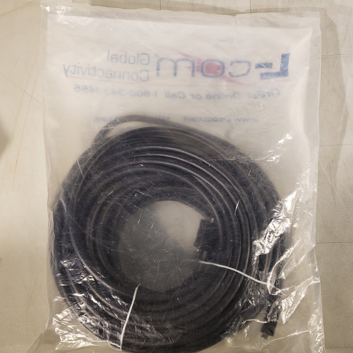 L-Com CTL3VGAMM-100B Premium S VGA Cable, HD15 Male / Male Black 100 ft