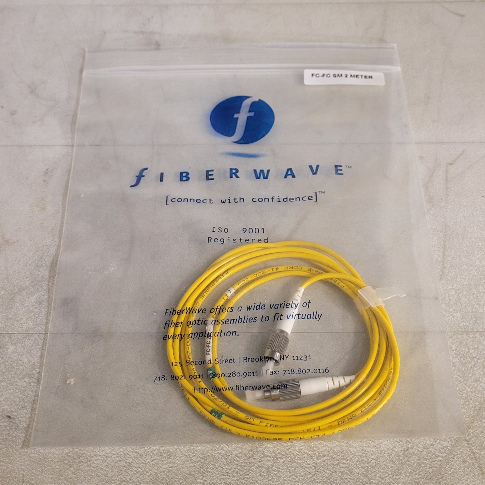 Fiberwave FC-FC SM 2 METER Fiber Optic Cable 6ft ISO 9001 Single Mode ...