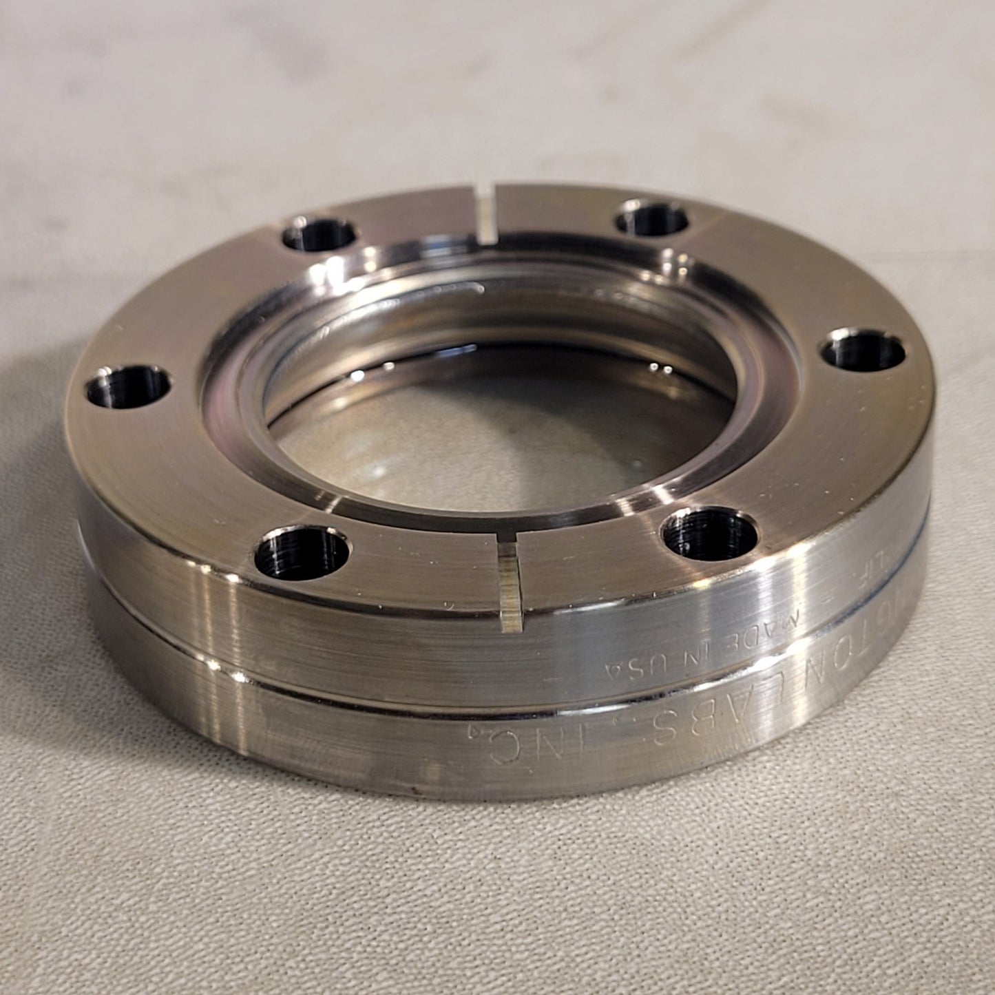 Huntington 2.75" CF Conflat Glass Viewport DN35CF Ultra High Vacuum 1-5/8" Port