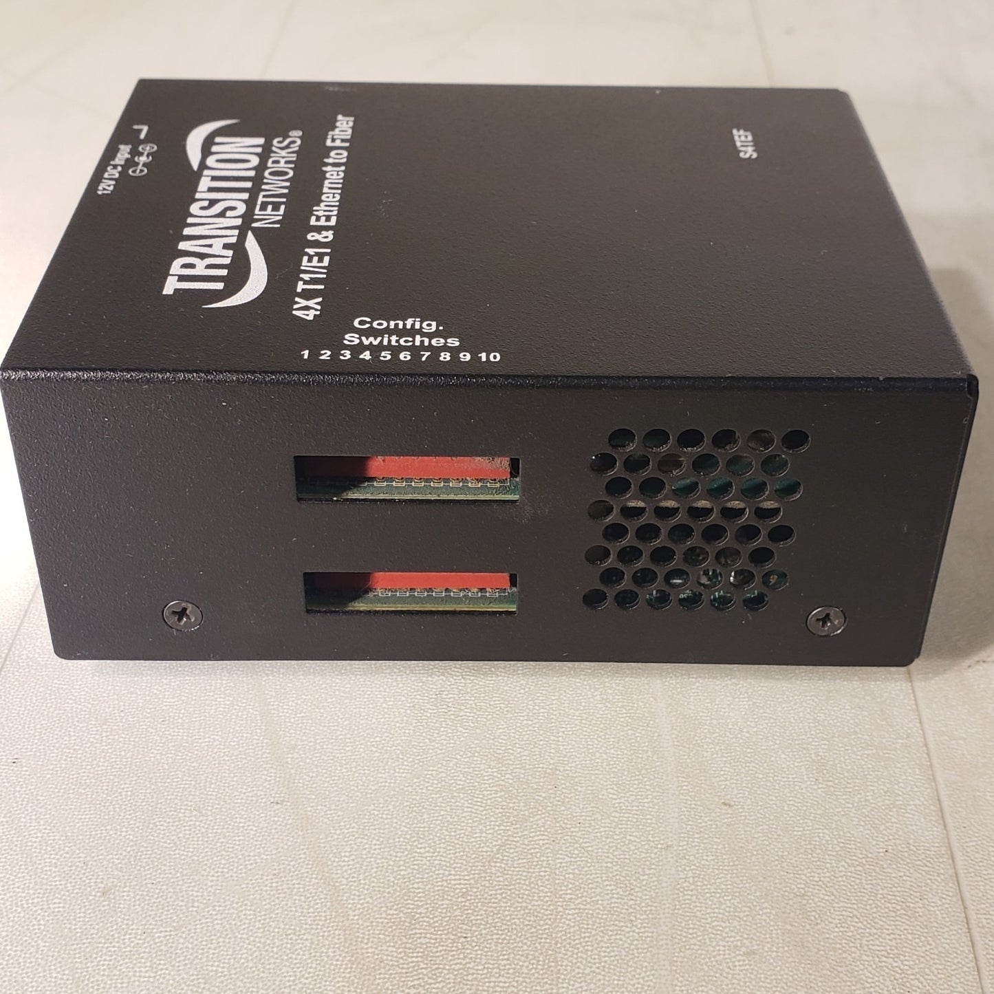 Transiton Neworks S4TEF 4X T1/E1 & Ethernet To Fiber TX 100Base-FX RX
