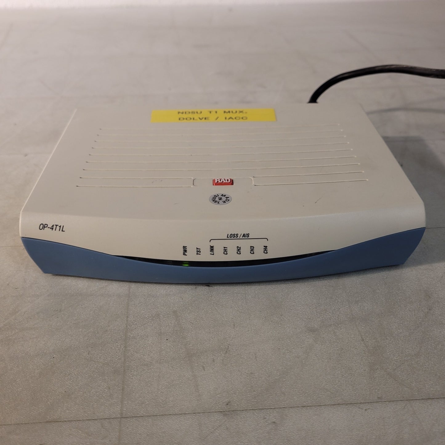 RAD OP-4T1L Optimux Multiplexer Combines 4 T1 Fiber Optics Over A Single Network