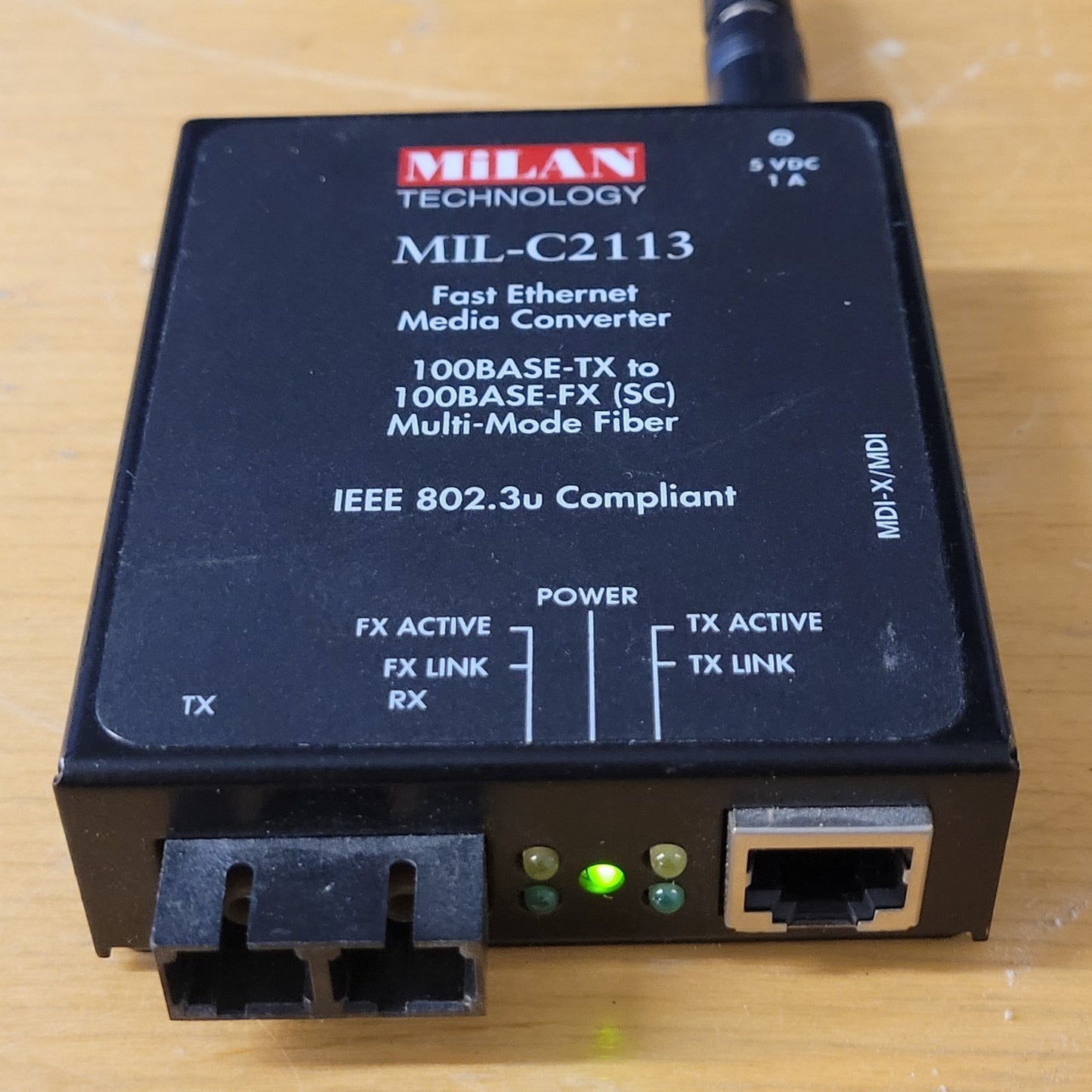 Milan Tech MIL-C2113 Fast Ethernet Media Converter 100Base-TX to 100Base-FX