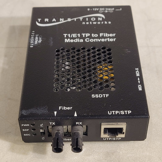 Transition Networks T1/E1 TP to Fiber Media Converter