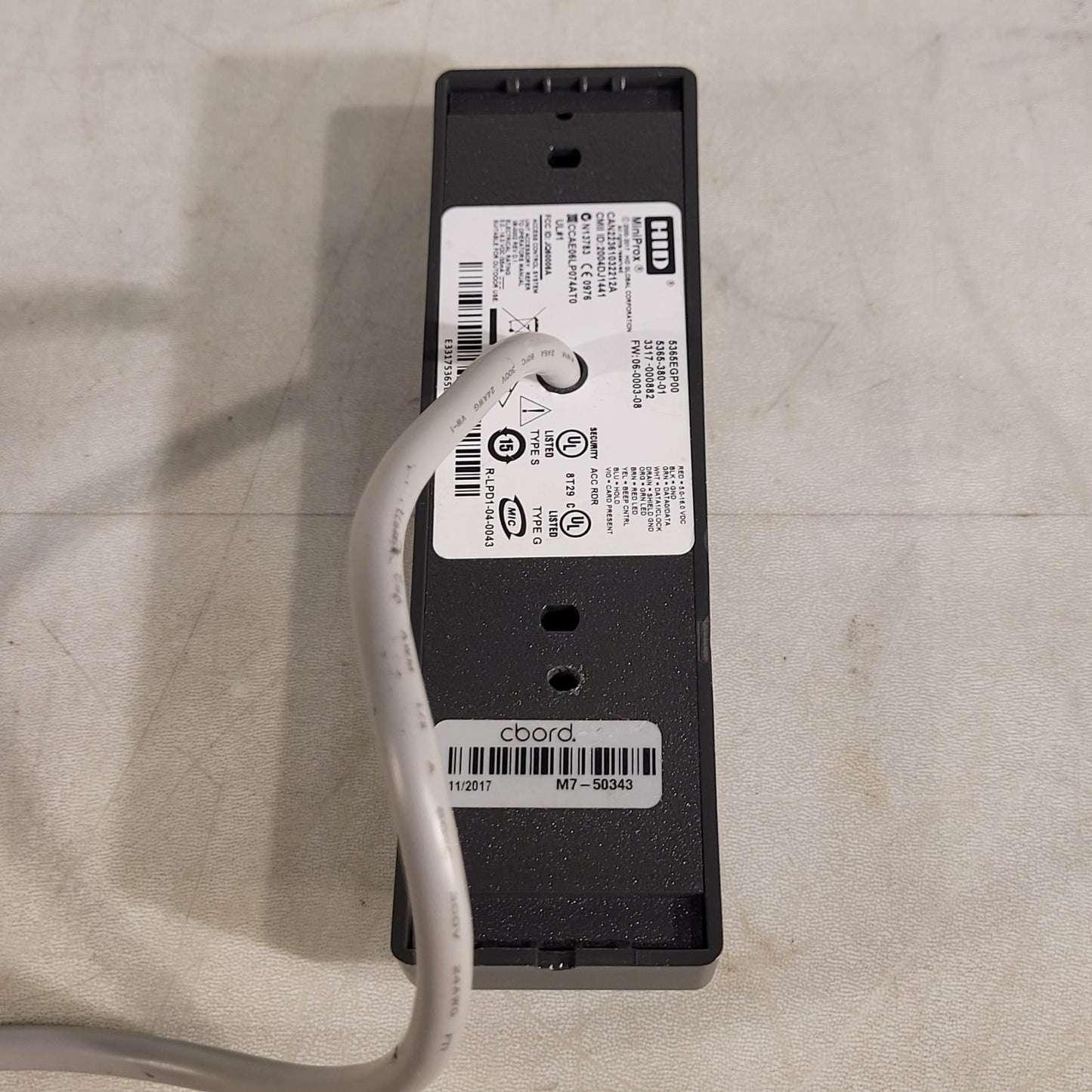 HID 5365 EGP MiniProx Mullion Proximity Access Card Reader CBORD