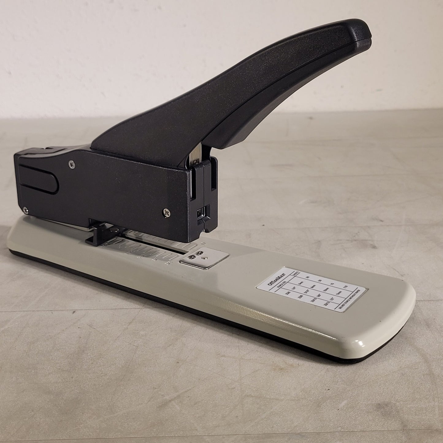 OfficeMax OM01047 Heavy Duty Stapler 7 1/2"H x 2 7/8"W x 12 5/8"D Black