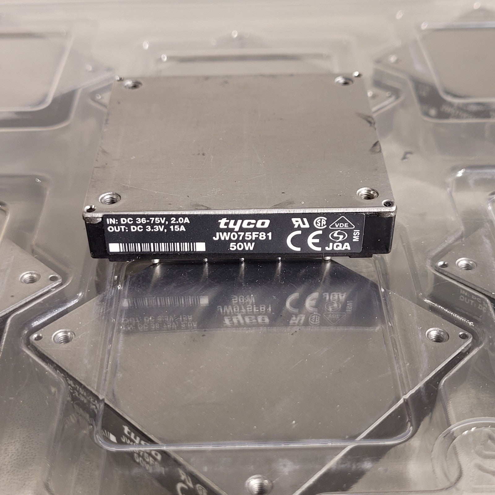 Power Module 50761 Tyco JW075F81 50W Power Module IN DC 36-75V 2.0A OUT DC 3.3B 15A – Lab ...