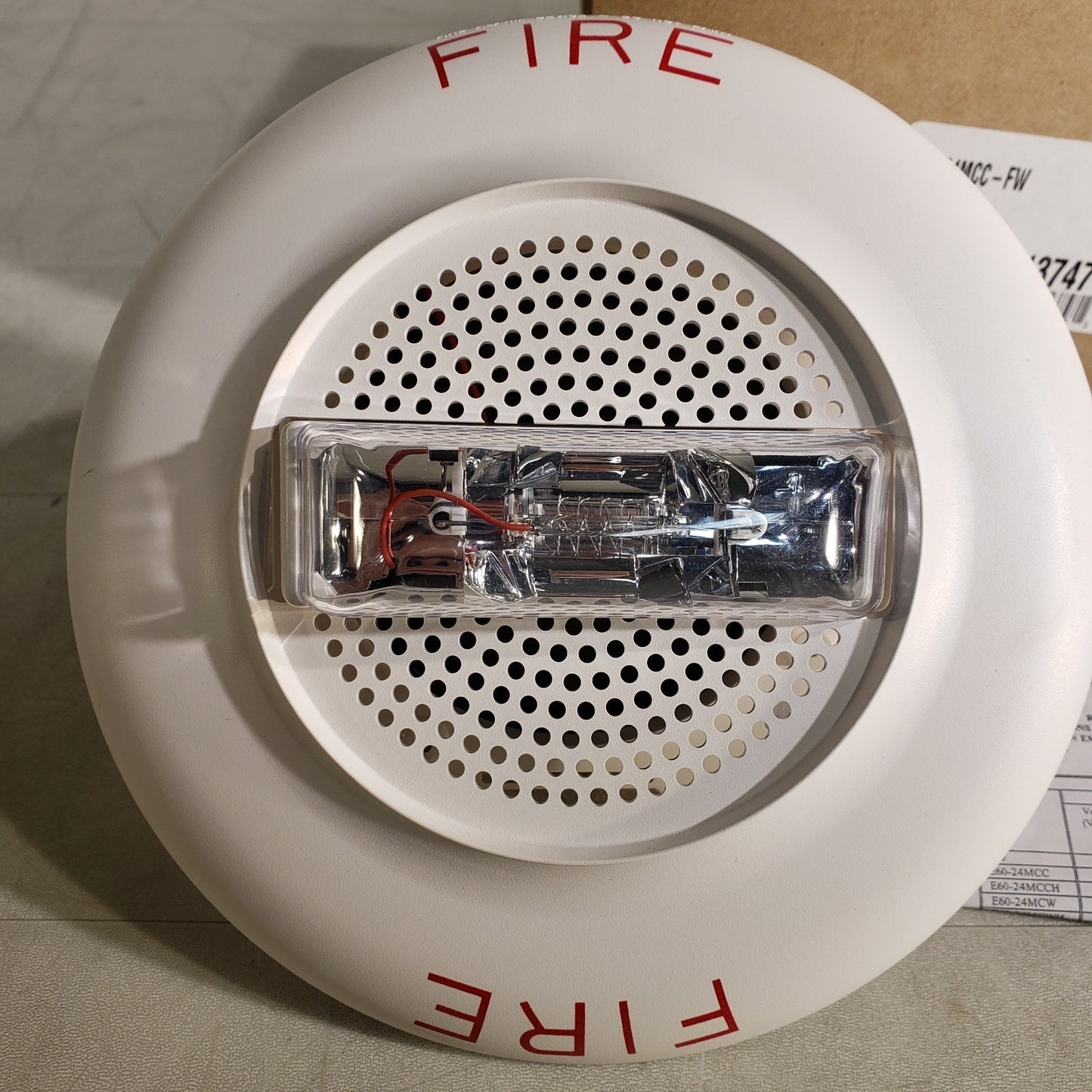 Cooper Wheelock E60-24MCC-FW Fire Alarm With Speaker And Strobe Light 113747