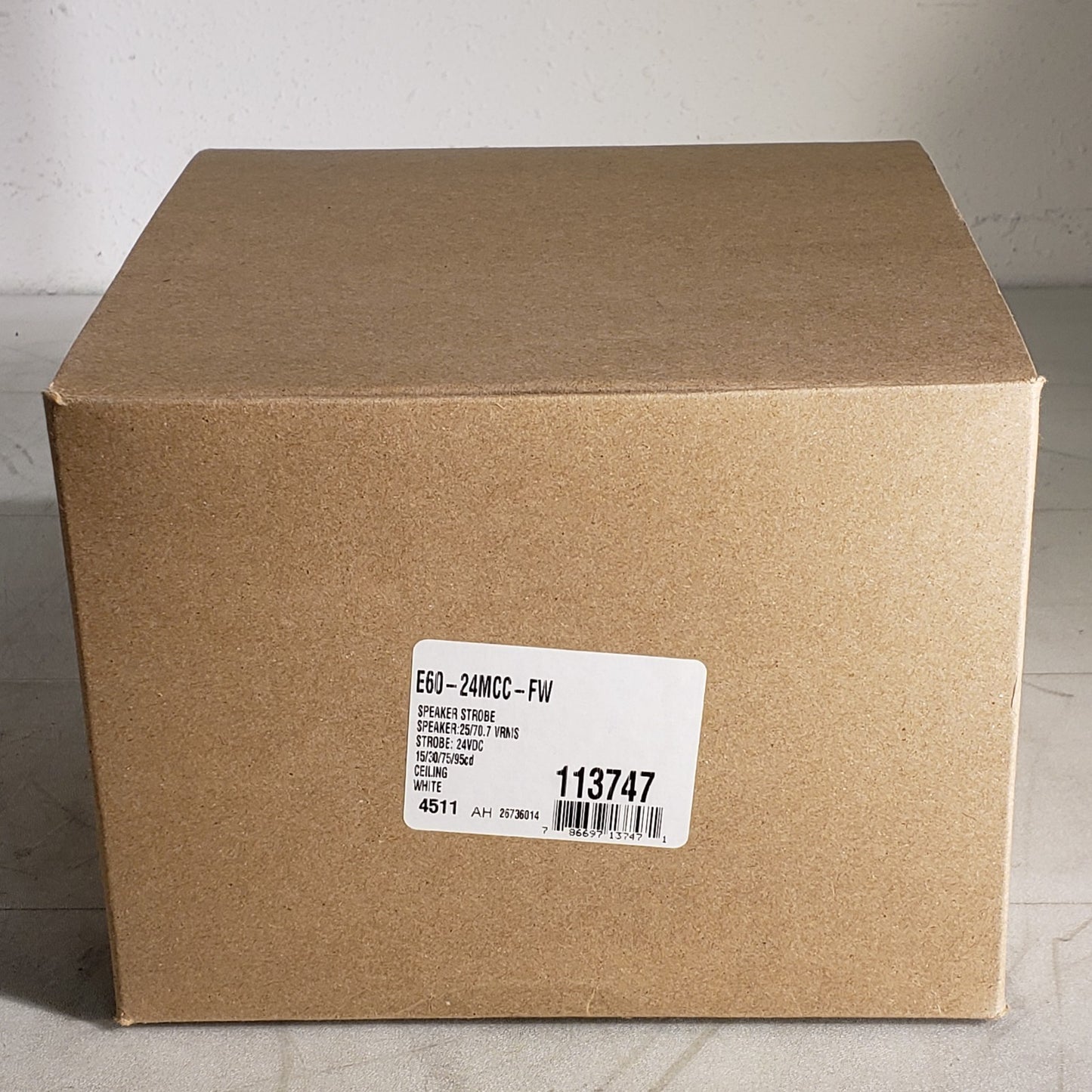 Cooper Wheelock E60-24MCC-FW Fire Alarm With Speaker And Strobe Light 113747