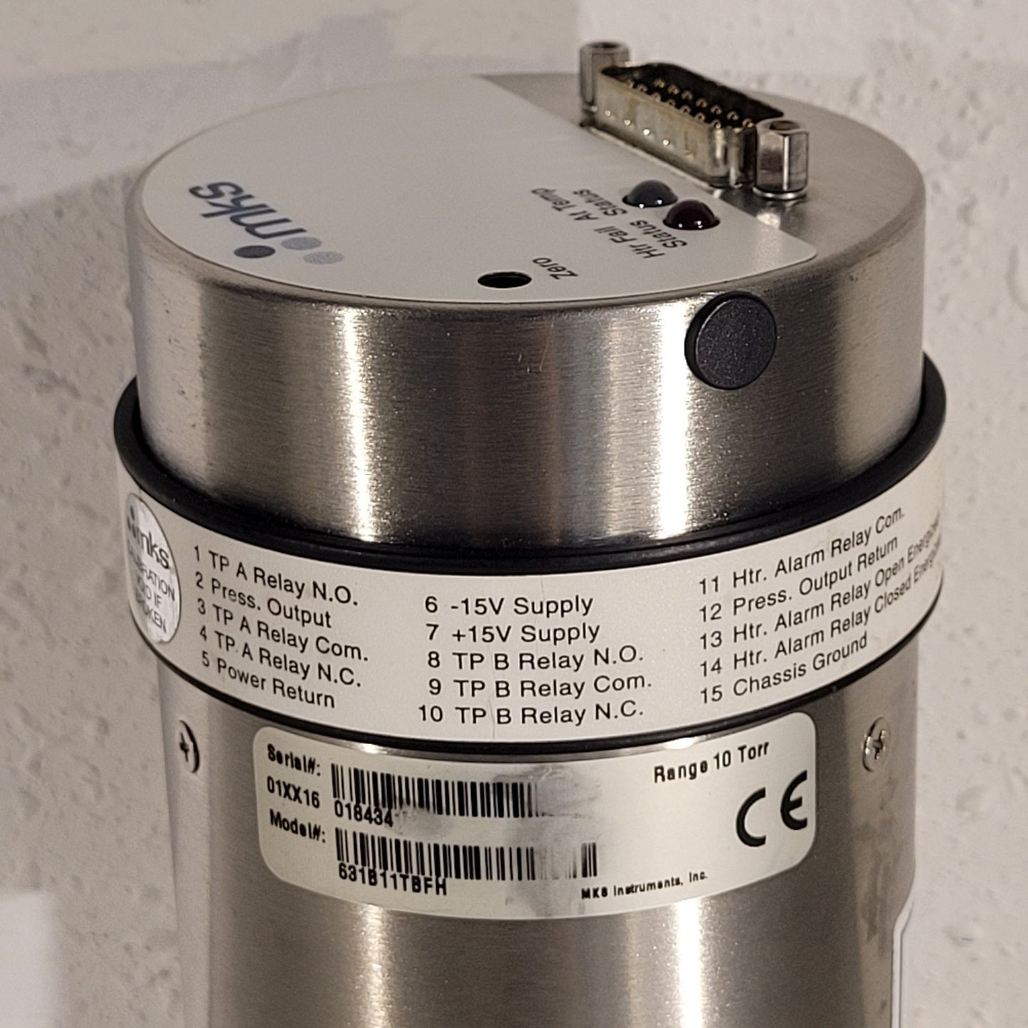 MKS Baratron 631B11TBFH Heated Capacitance Manometer 10 Torr Range- TESTED WORKS