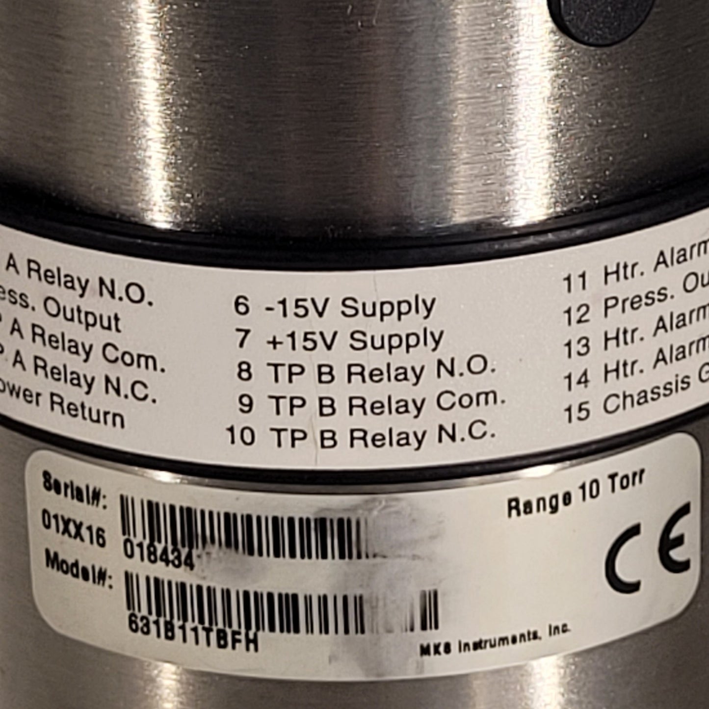 MKS Baratron 631B11TBFH Heated Capacitance Manometer 10 Torr Range- TESTED WORKS