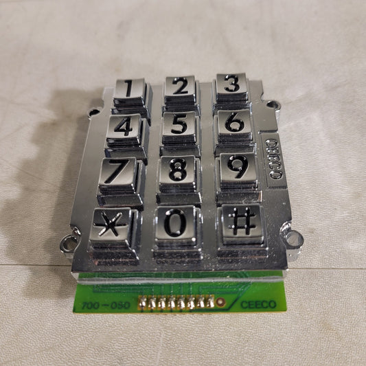 Ceeco 700-050 Key Pad Silver Replacement Keypad Metal Mechanical