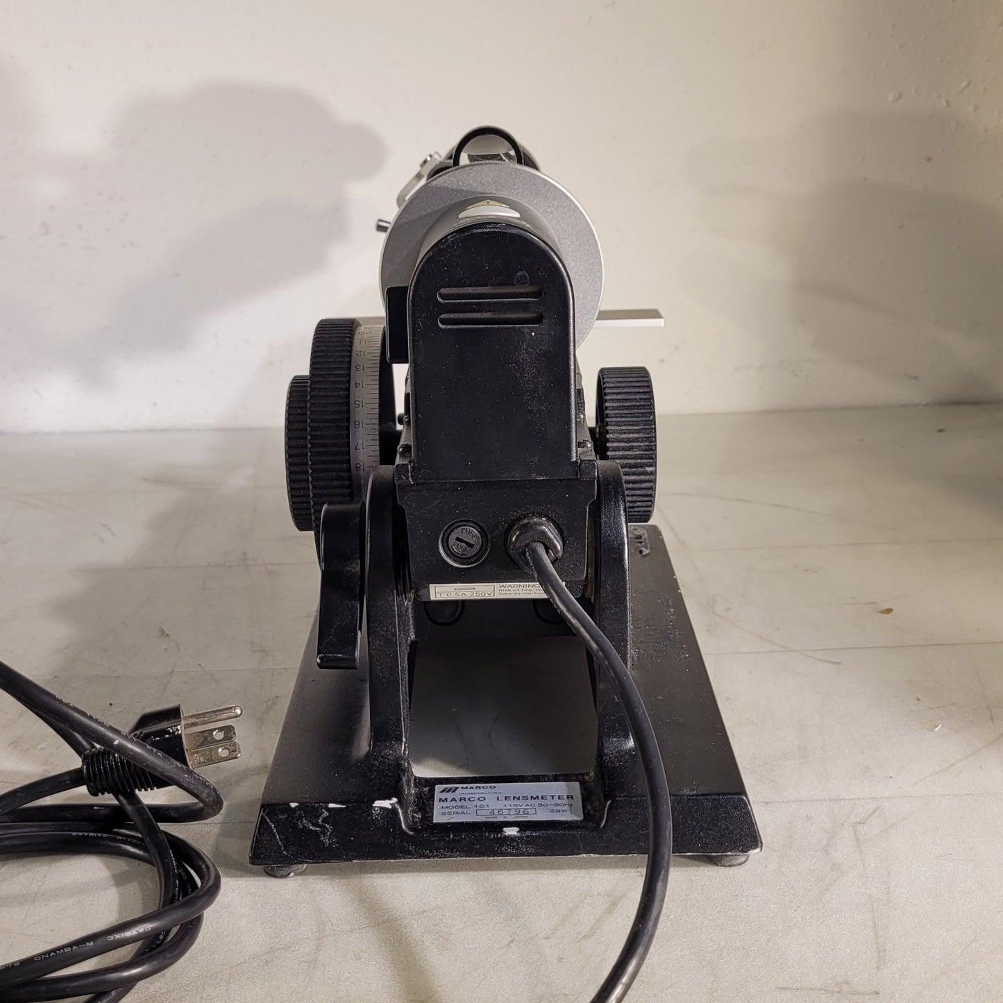 Vintage Lombart Instrument 101 Marco Lensmeter Inclination Prism Compensator 90°