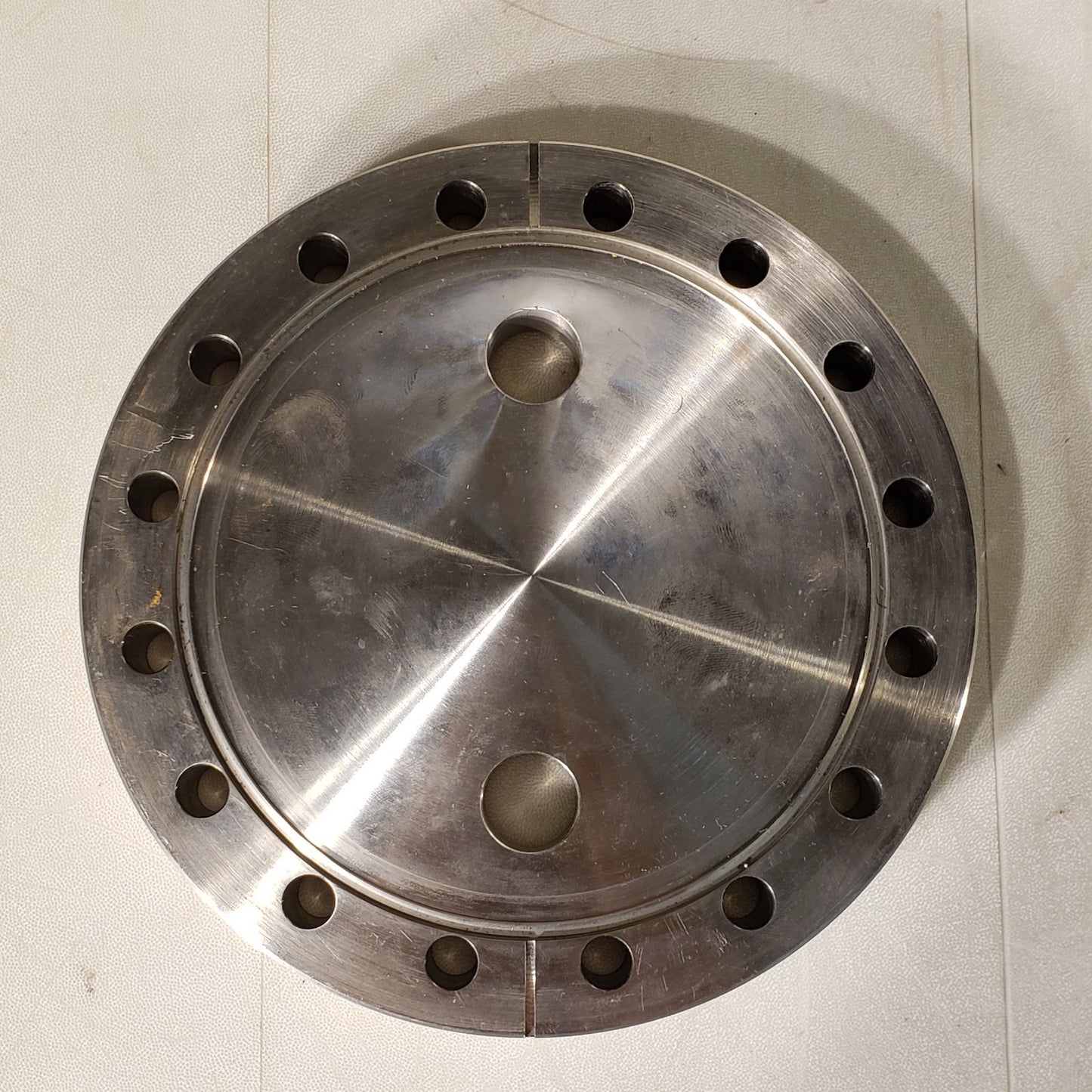 MDC Conflat 6" CF DN100CF Flange w/ 2x 1.33" DN16CF Zero Length Adapter UHV SS