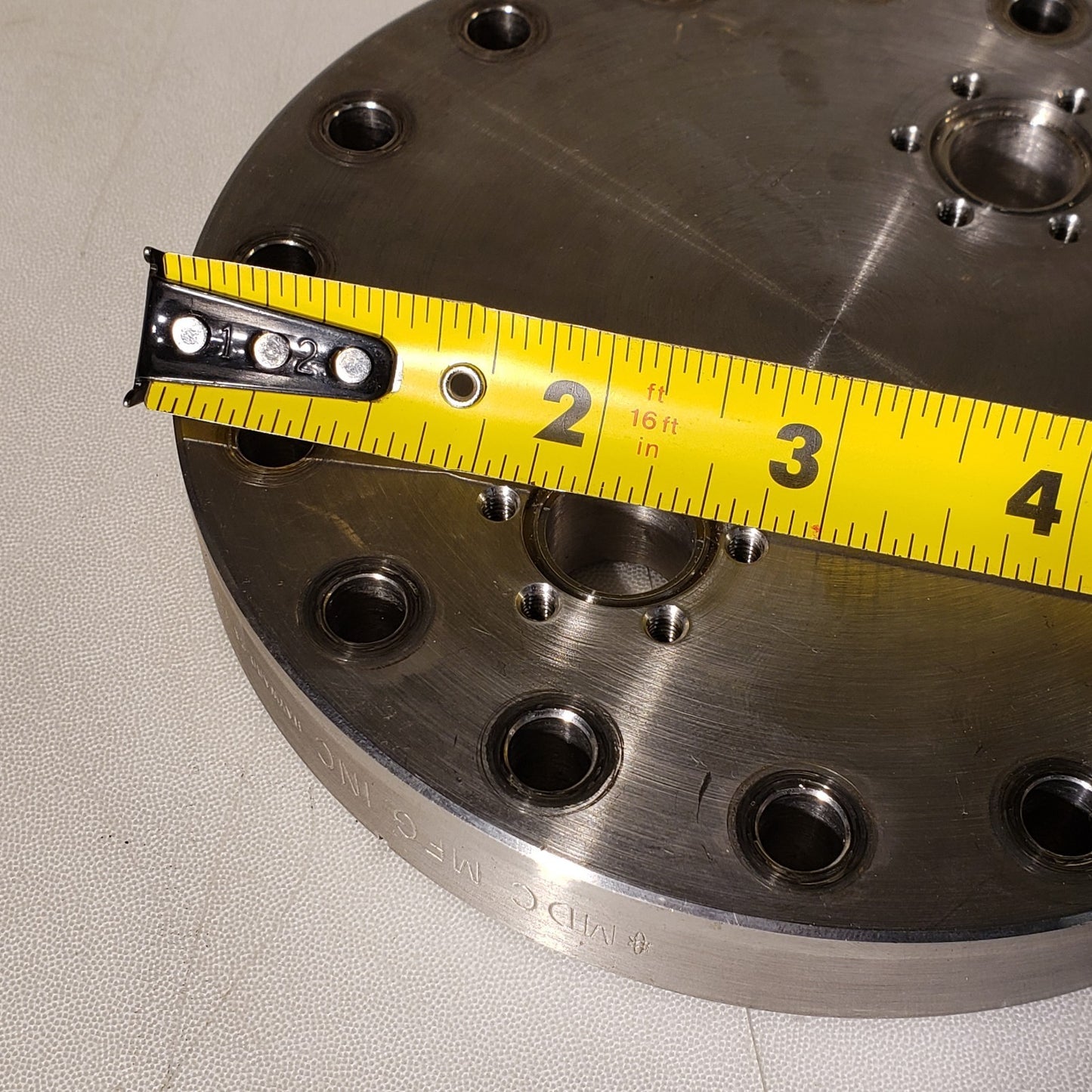 MDC Conflat 6" CF DN100CF Flange w/ 2x 1.33" DN16CF Zero Length Adapter UHV SS