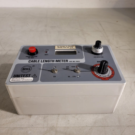 *Needs New Battery* Beha CLM Catalog #2003 Unitest Cable Length Meter 12 VDC