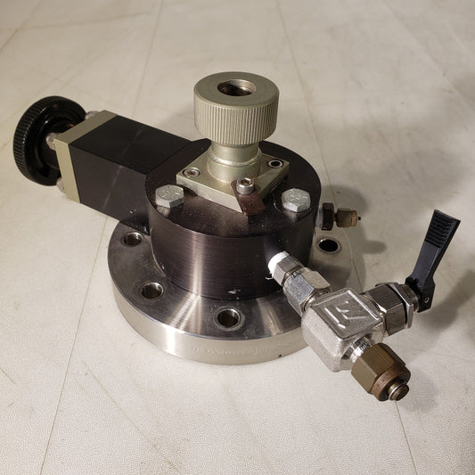 MDC Conflat DN63CF Flange w Shutter Valve 1/2" Ultra Torr UHV Ultra High Vacuum