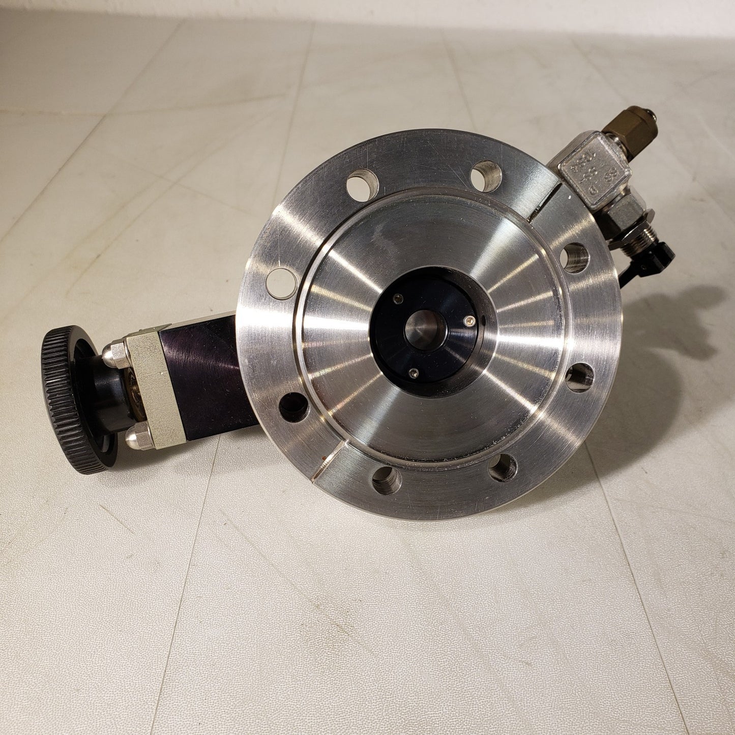 MDC Conflat DN63CF Flange w Shutter Valve 1/2" Ultra Torr UHV Ultra High Vacuum