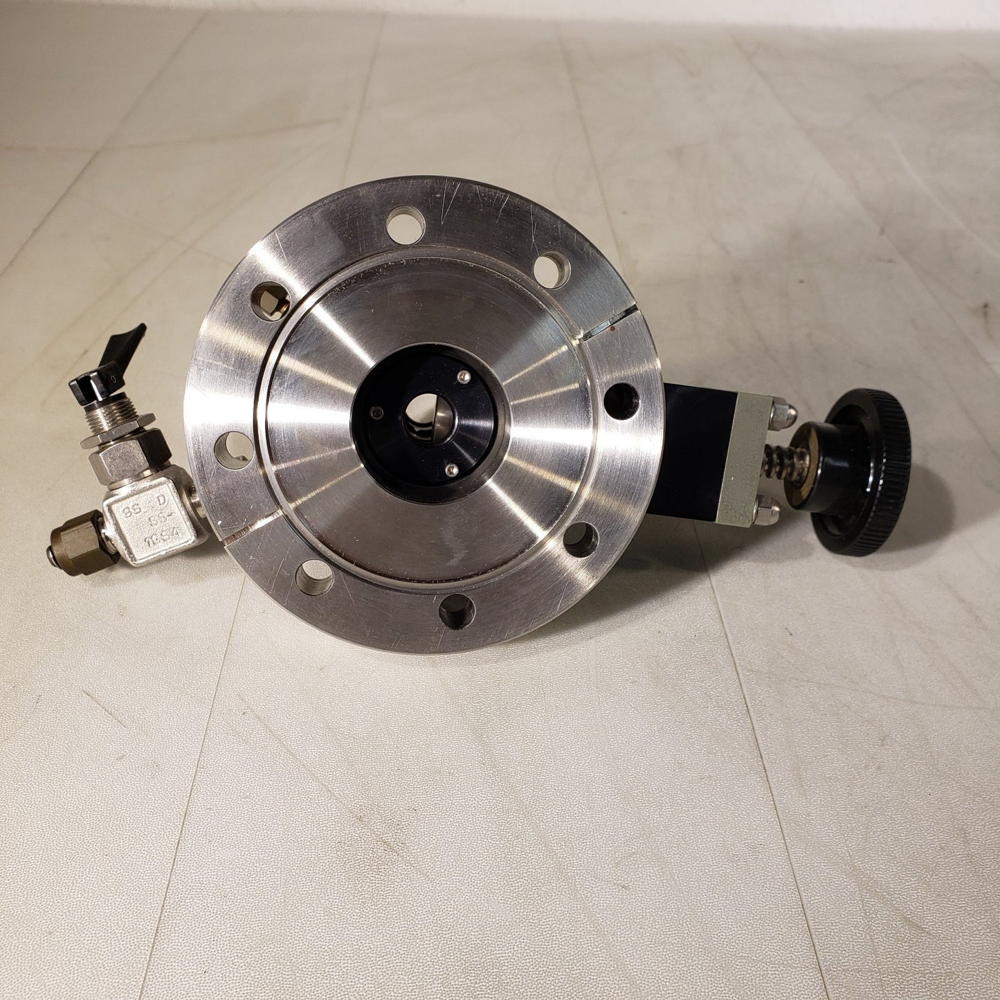 MDC Conflat DN63CF Flange w Shutter Valve 1/2" Ultra Torr UHV Ultra High Vacuum