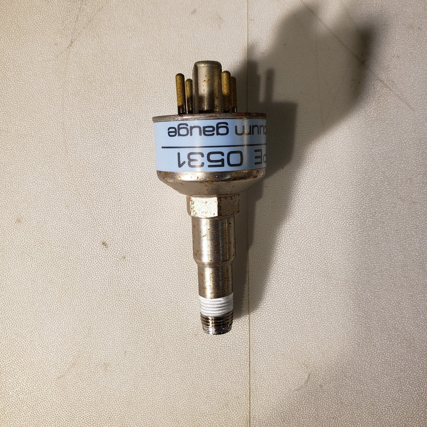 Varian Type 0531 TC Thermocouple Vacuum Gauge 1/4" NPT Vacuum 4-Pin Connector