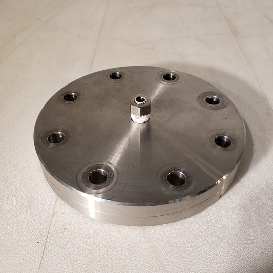 Conflat DN63CF 4.5" Flange w 1/4" NPT Threaded Adapter UHV Ultra High Vacuum