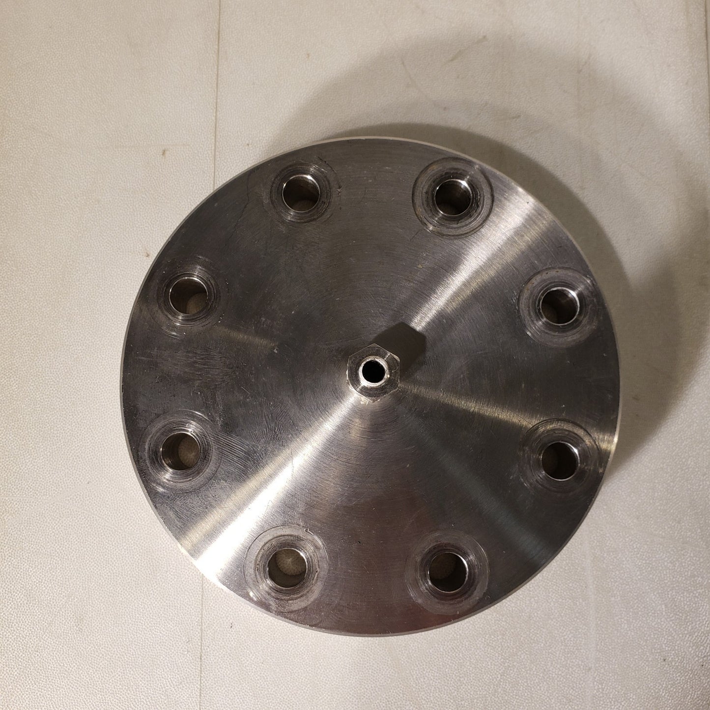 Conflat DN63CF 4.5" Flange w 1/4" NPT Threaded Adapter UHV Ultra High Vacuum