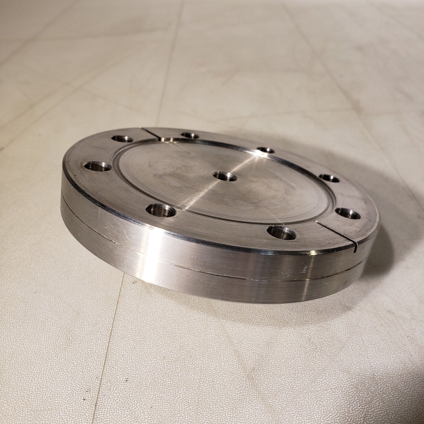 Conflat DN63CF 4.5" Flange w 1/4" NPT Threaded Adapter UHV Ultra High Vacuum