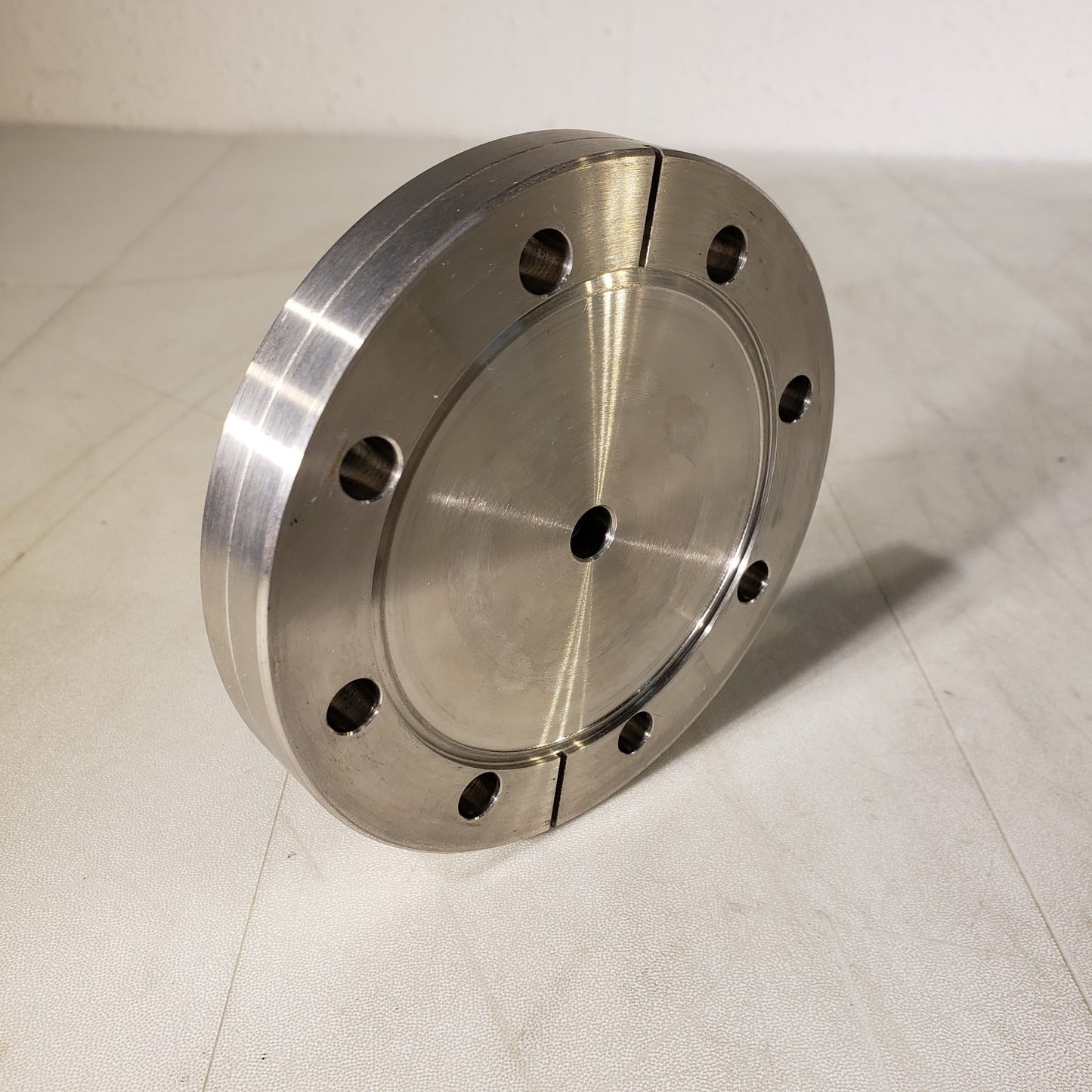 Conflat DN63CF 4.5" Flange w 1/4" NPT Threaded Adapter UHV Ultra High Vacuum