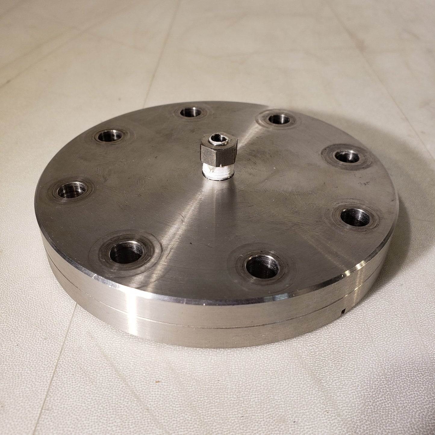 Conflat DN63CF 4.5" Flange w 1/4" NPT Threaded Adapter UHV Ultra High Vacuum