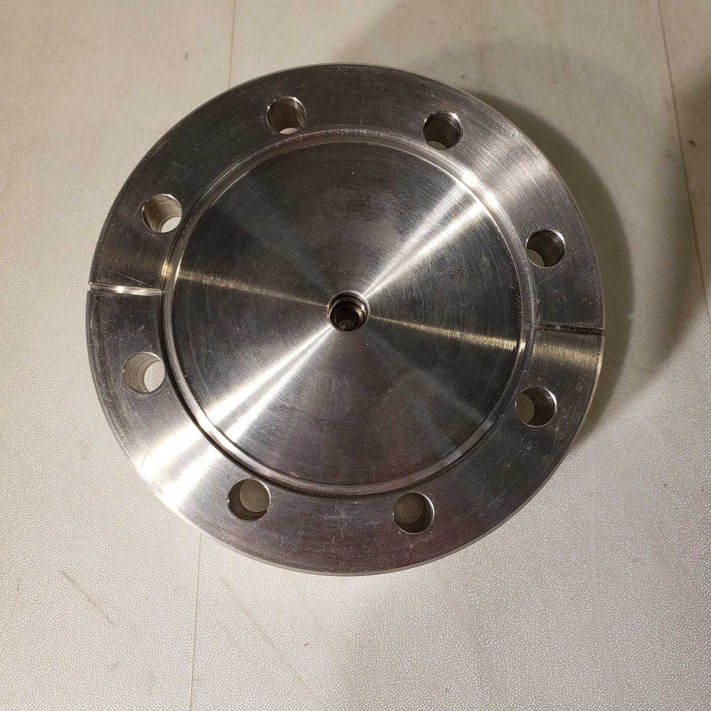 Conflat DN63CF 4.5" Flange w 1/4" NPT Threaded Adapter UHV Ultra High Vacuum
