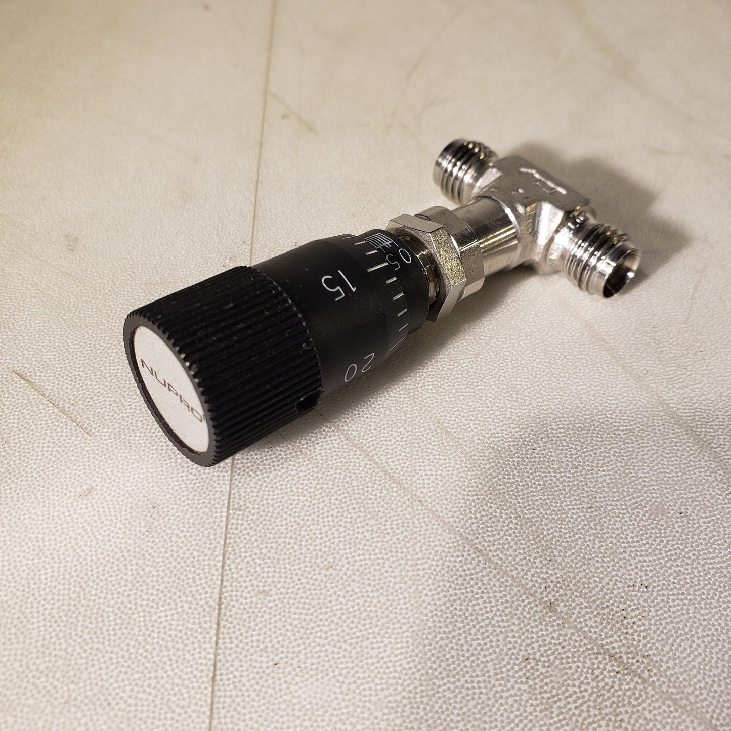 Nupro High Precision Metering Needle Valve T-Style 1/4" Swagelok Threaded