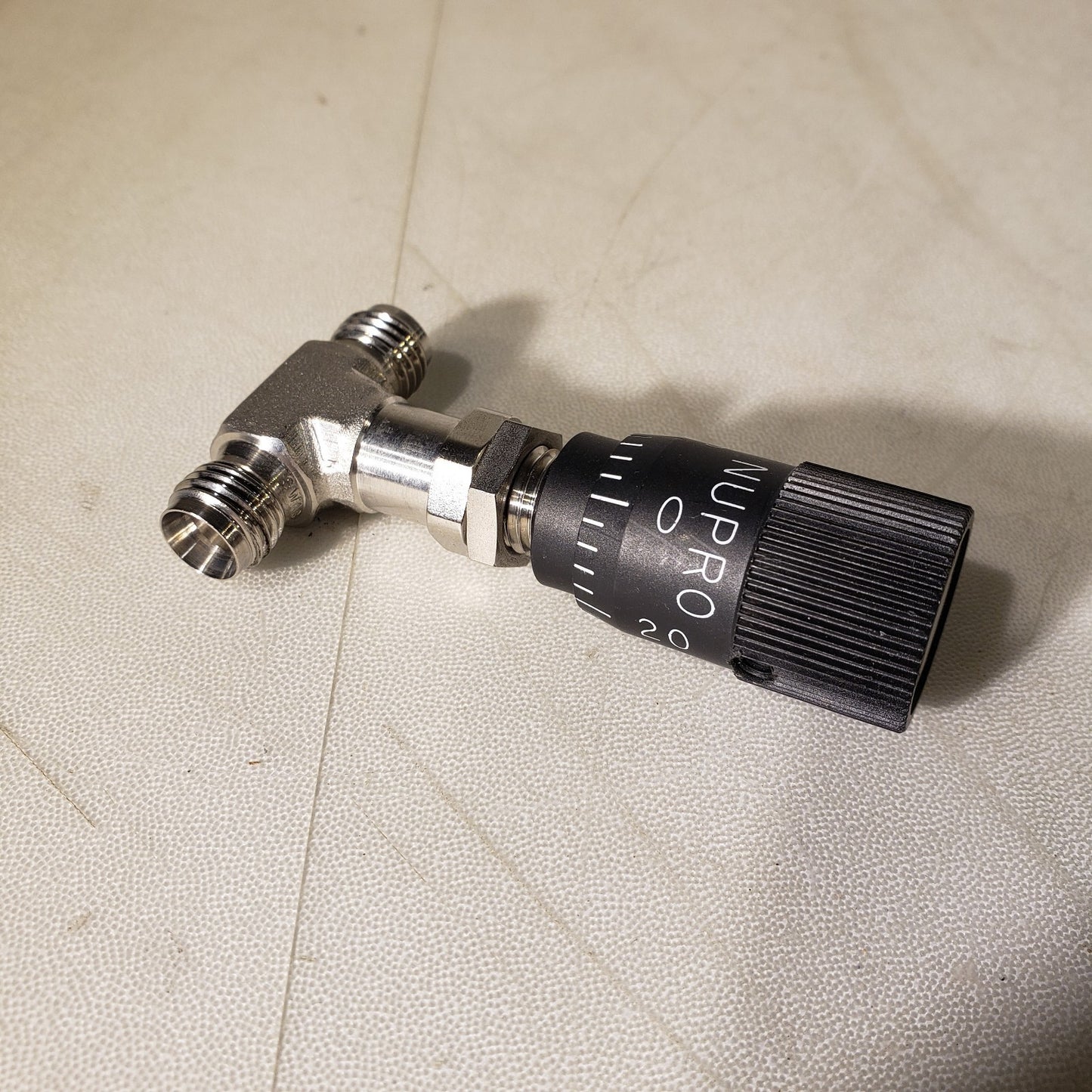 Nupro High Precision Metering Needle Valve T-Style 1/4" Swagelok Threaded