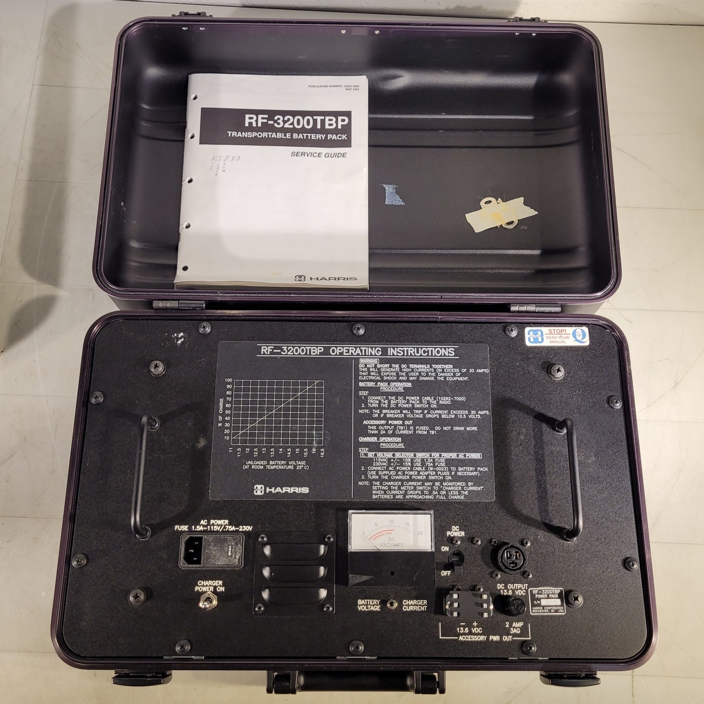 Harris RF-3200E / RF-3200TBP Radio Transceiver w/ Antenna and Battery Pack USB