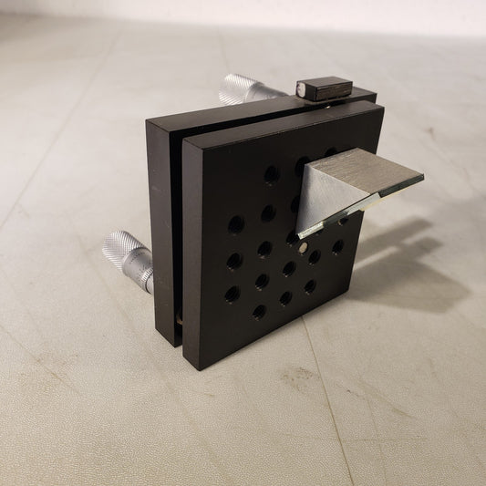 Newport 2-Axis Tilt Stage W/ 2 Daedal Starrett Micrometers 1/2" Hole Spacing