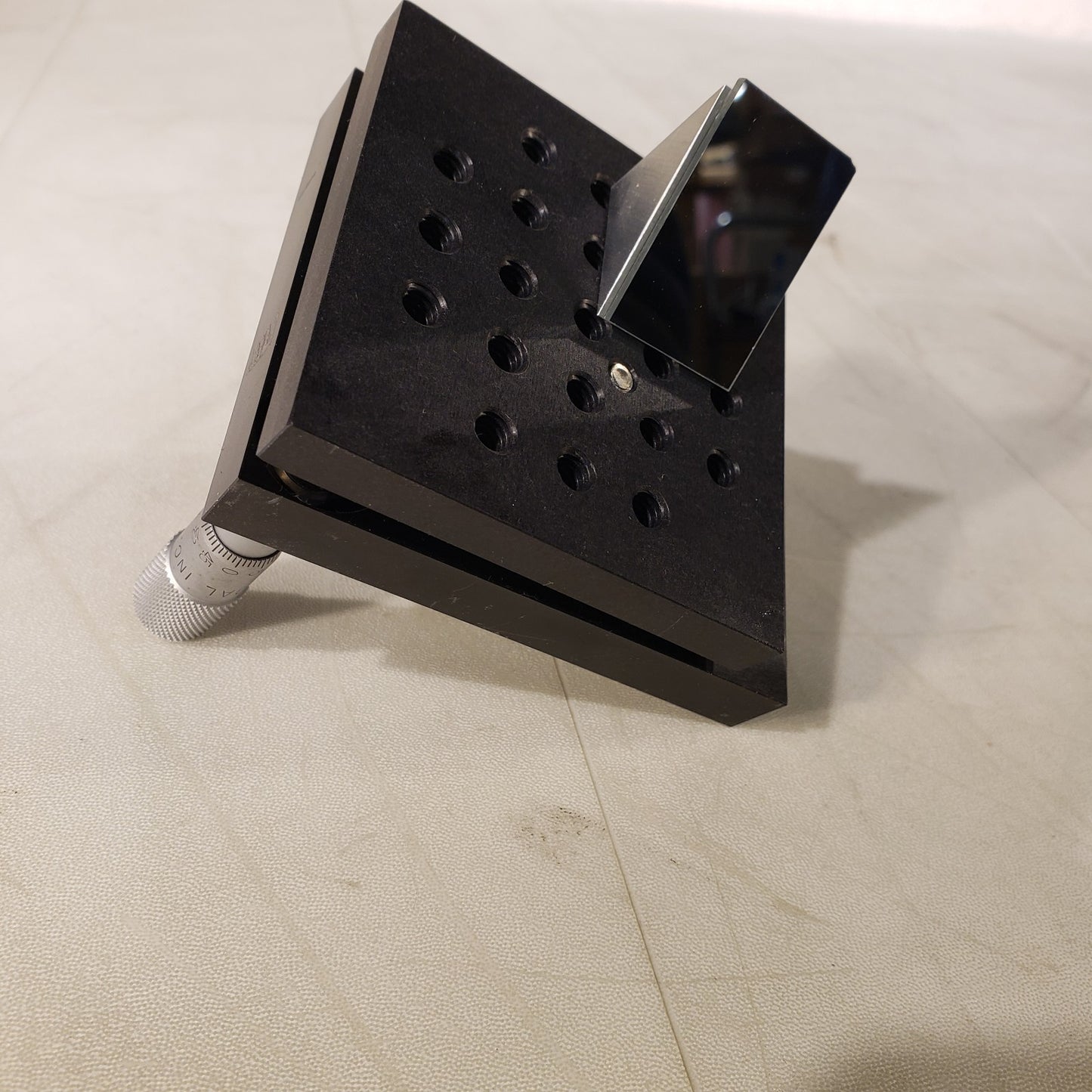 Newport 2-Axis Tilt Stage W/ 2 Daedal Starrett Micrometers 1/2" Hole Spacing