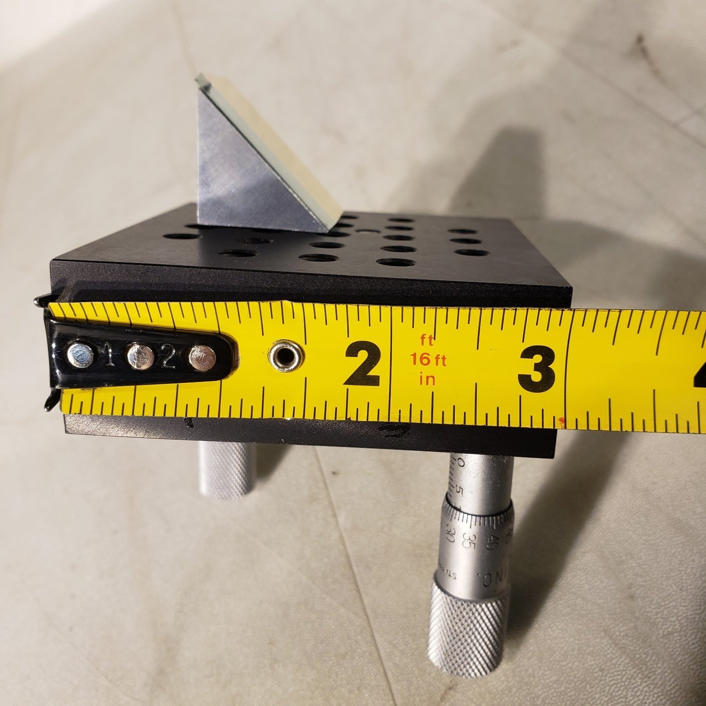 Newport 2-Axis Tilt Stage W/ 2 Daedal Starrett Micrometers 1/2" Hole Spacing